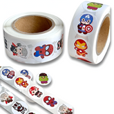 Official Avengers 500pc Sticker Roll — Iron Man & Hulk Vinyl Stickers (Bulk)